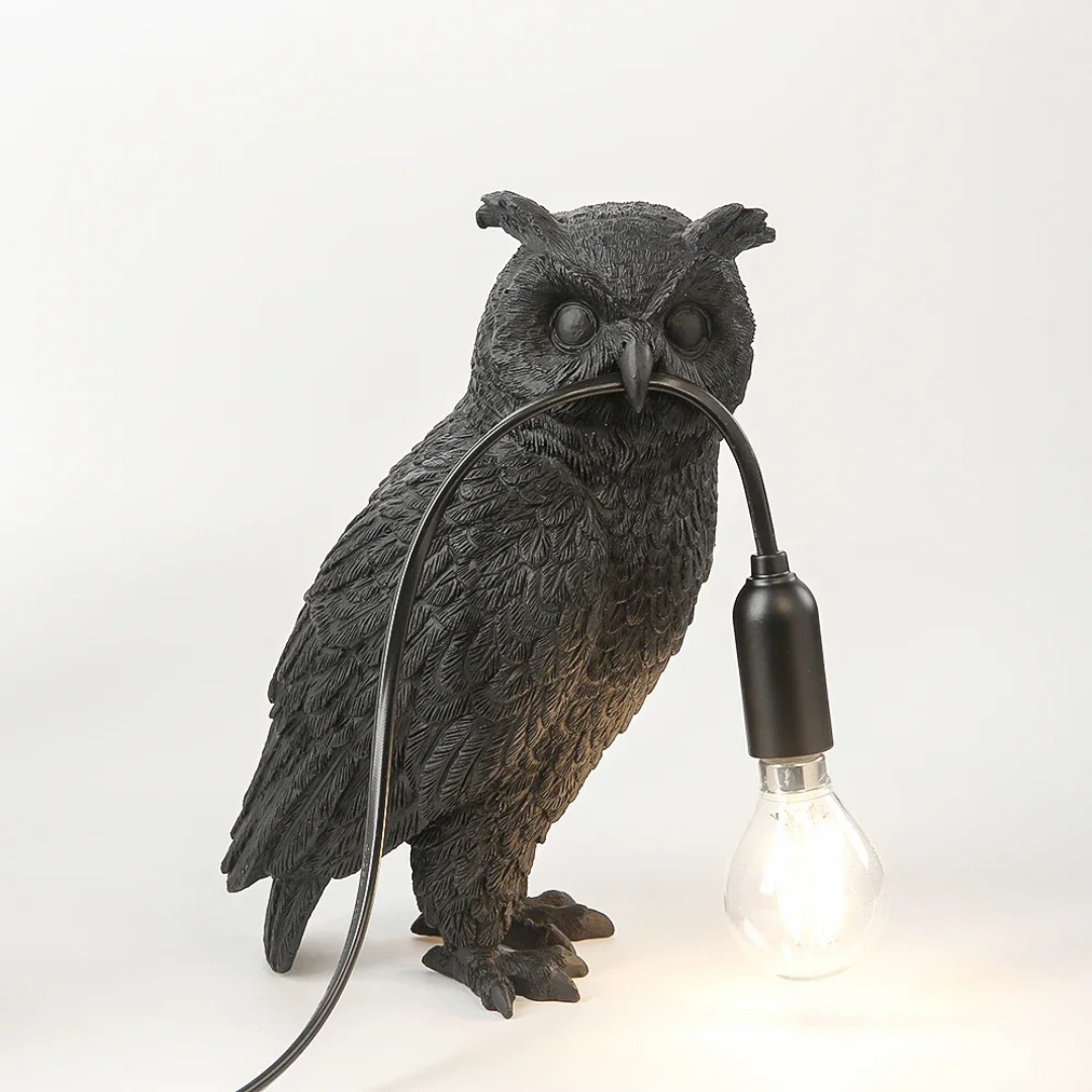 LumiNoir Owl Table Lamp
