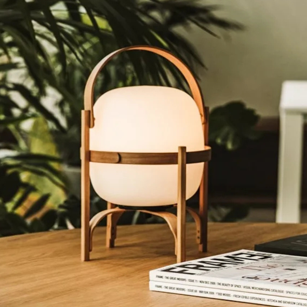 LumiNest Wooden Table Lamp