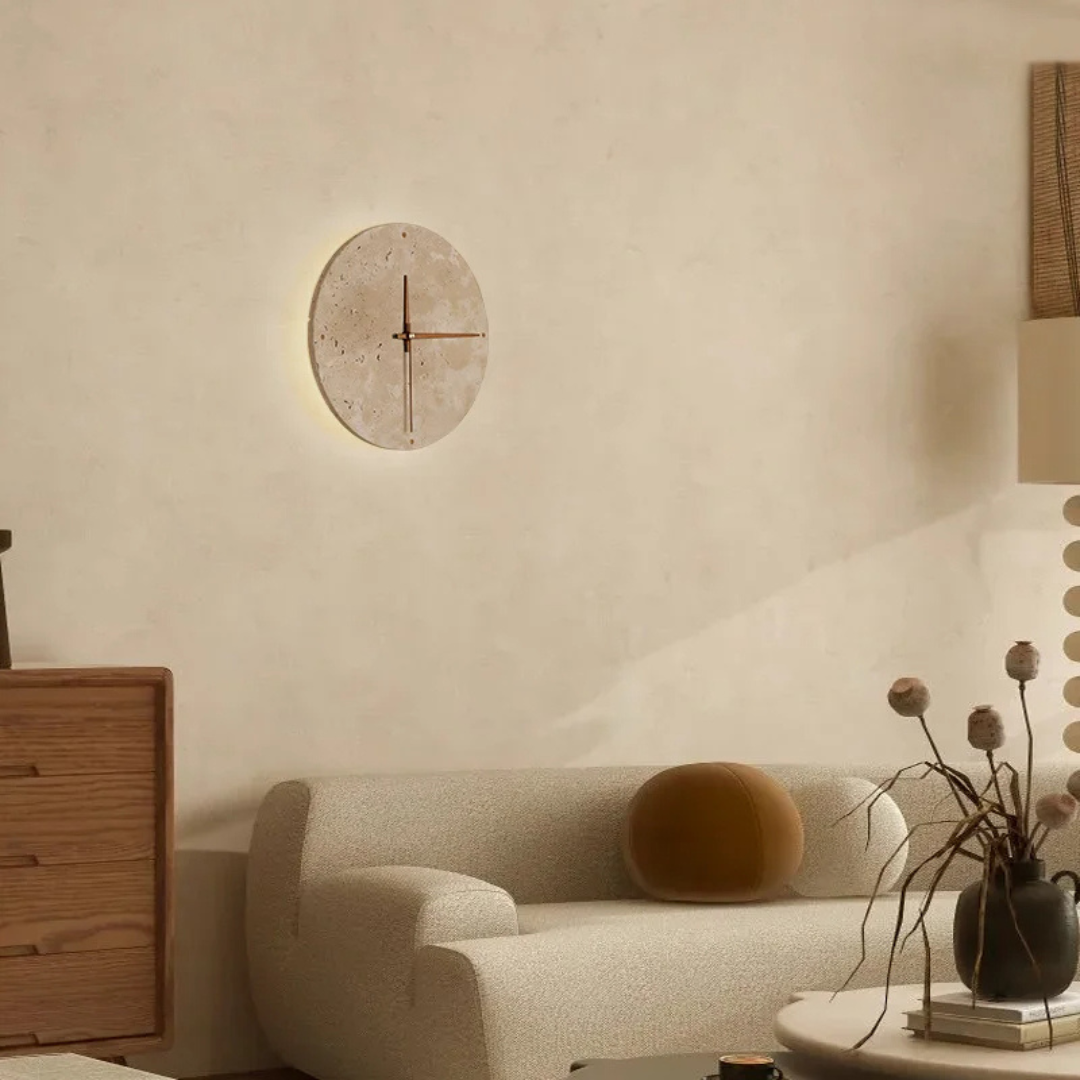 LumiStone Wall Clock Light