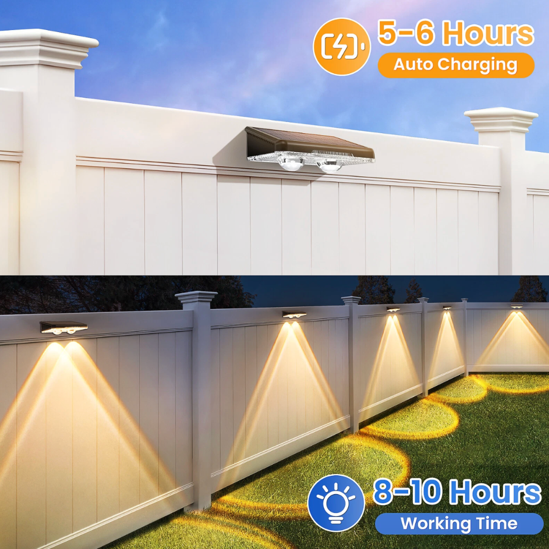 BrightAura Solar Fence Lights