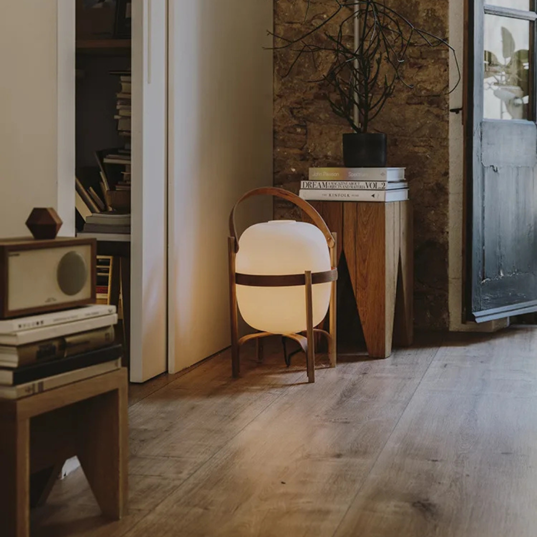 LumiNest Wooden Table Lamp