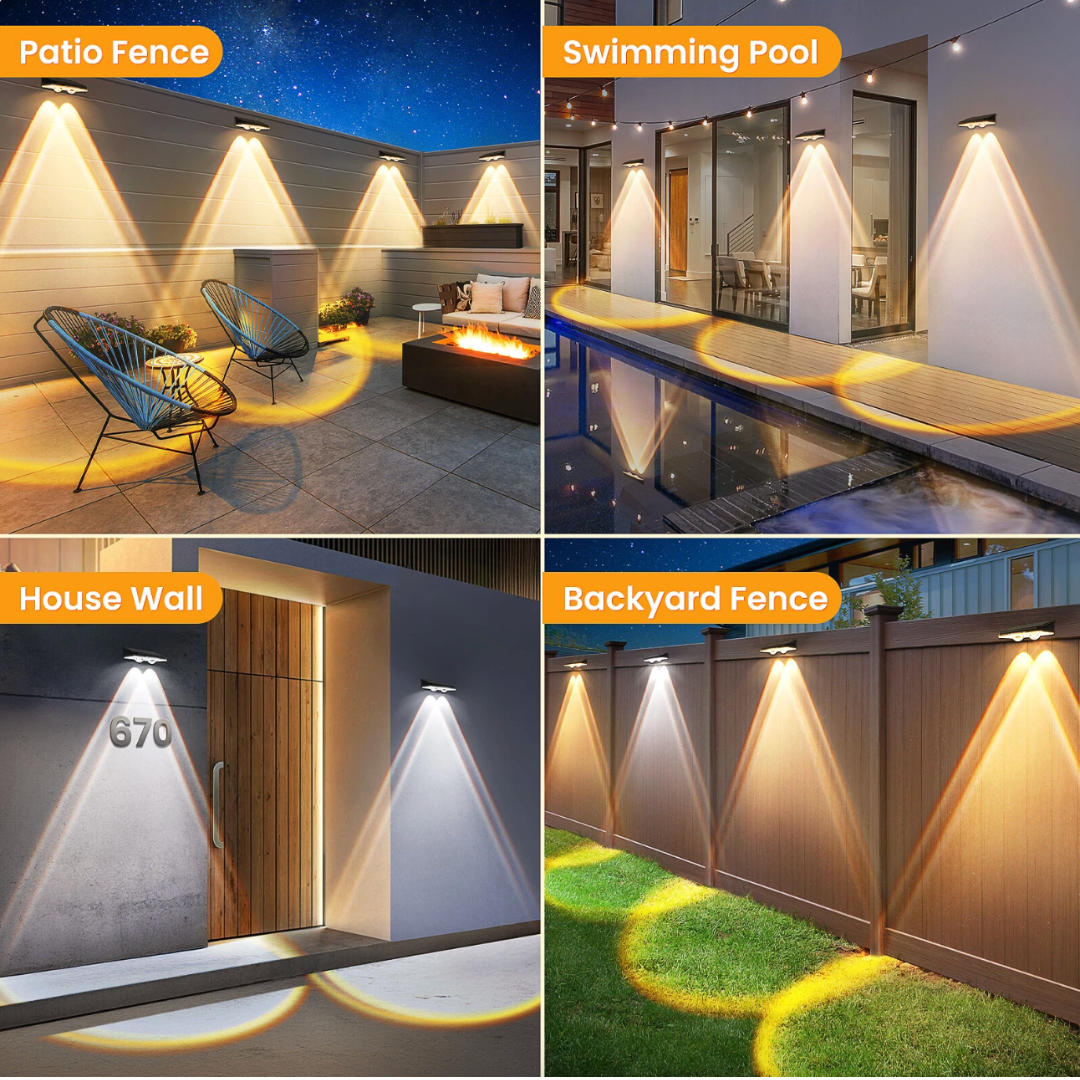 BrightAura Solar Fence Lights