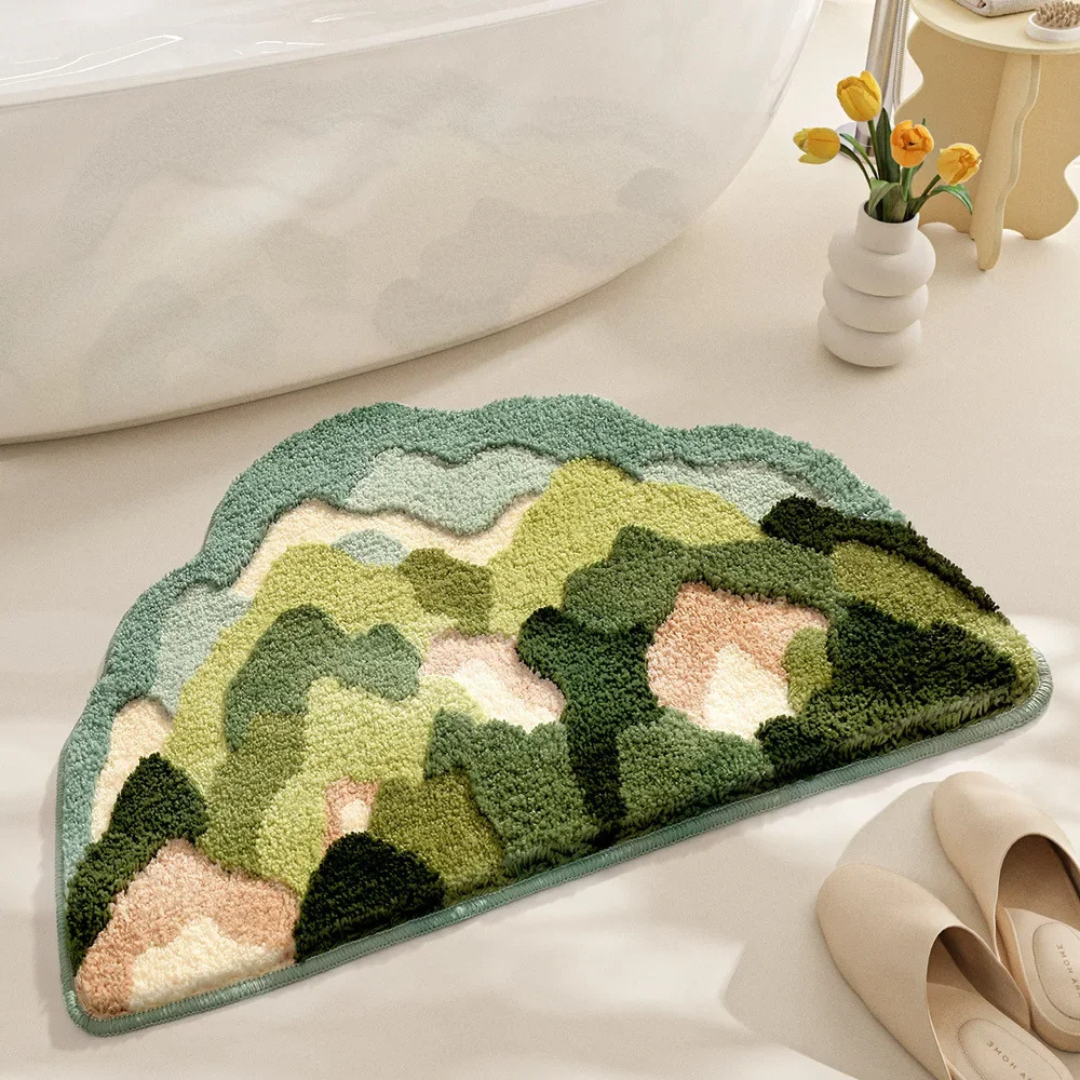 BlissBloom Floral Bath Mat