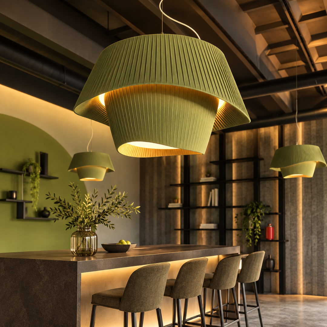 Lumea Wave Fabric Pendant Light
