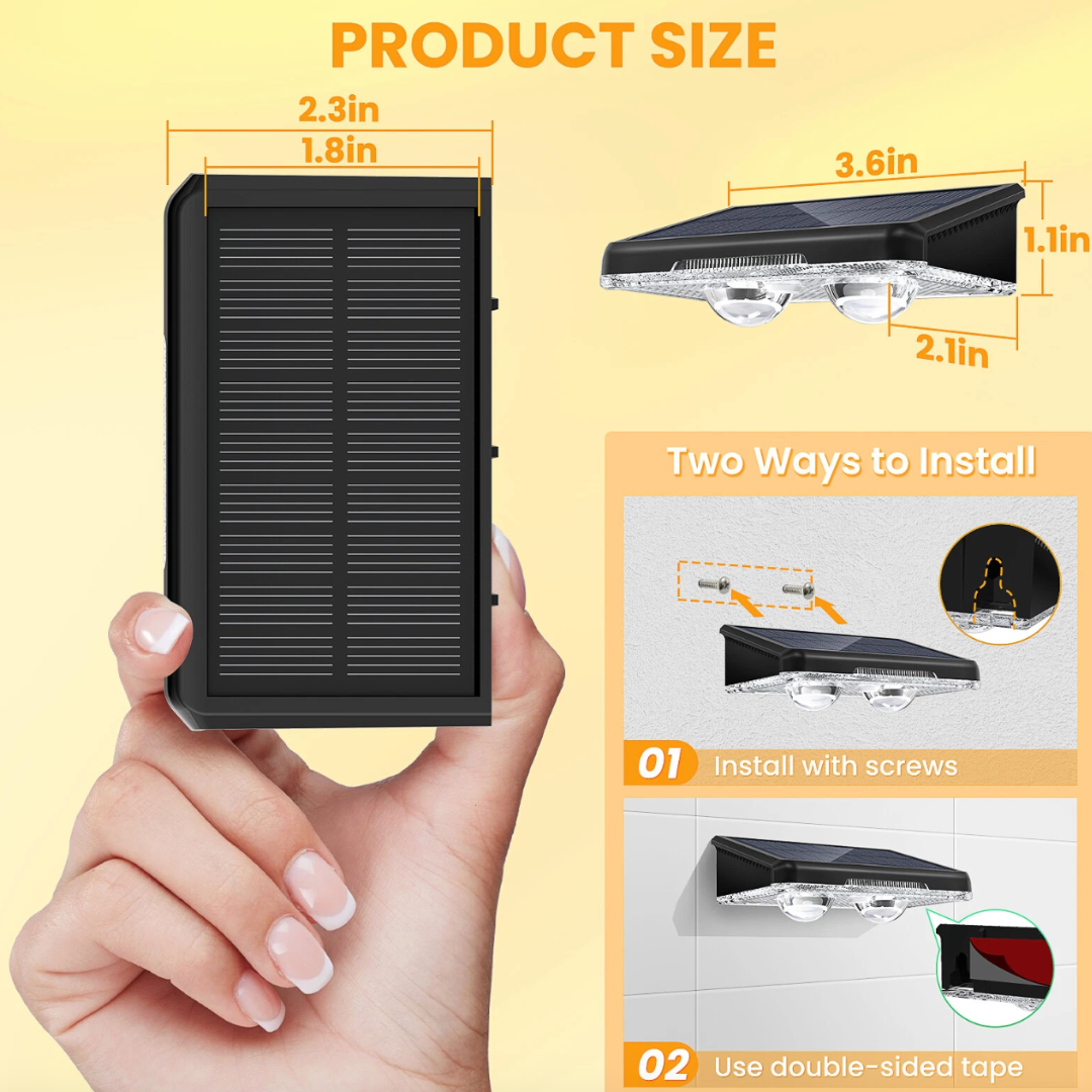 BrightAura Solar Fence Lights