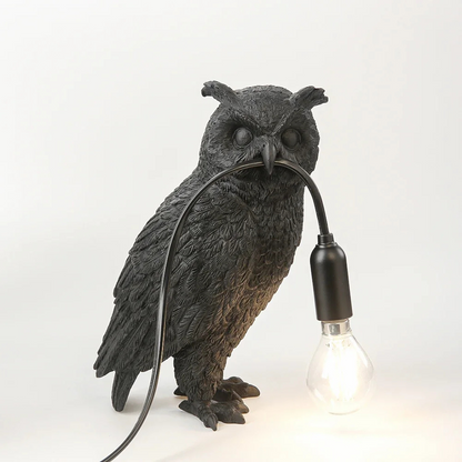 LumiNoir Owl Table Lamp