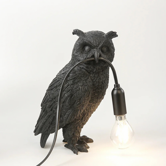 LumiNoir Owl Table Lamp