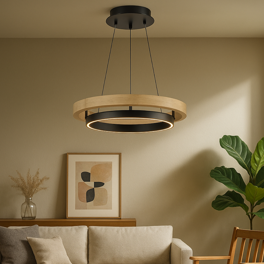 HausGlow Wood Ring Pendant