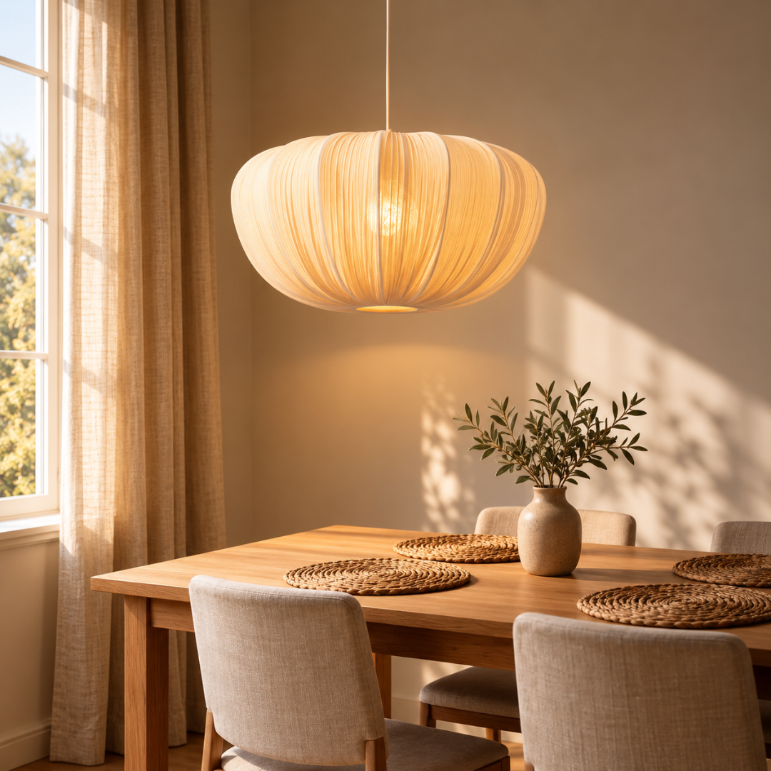 Lumea Pleated Fabric Pendant Light