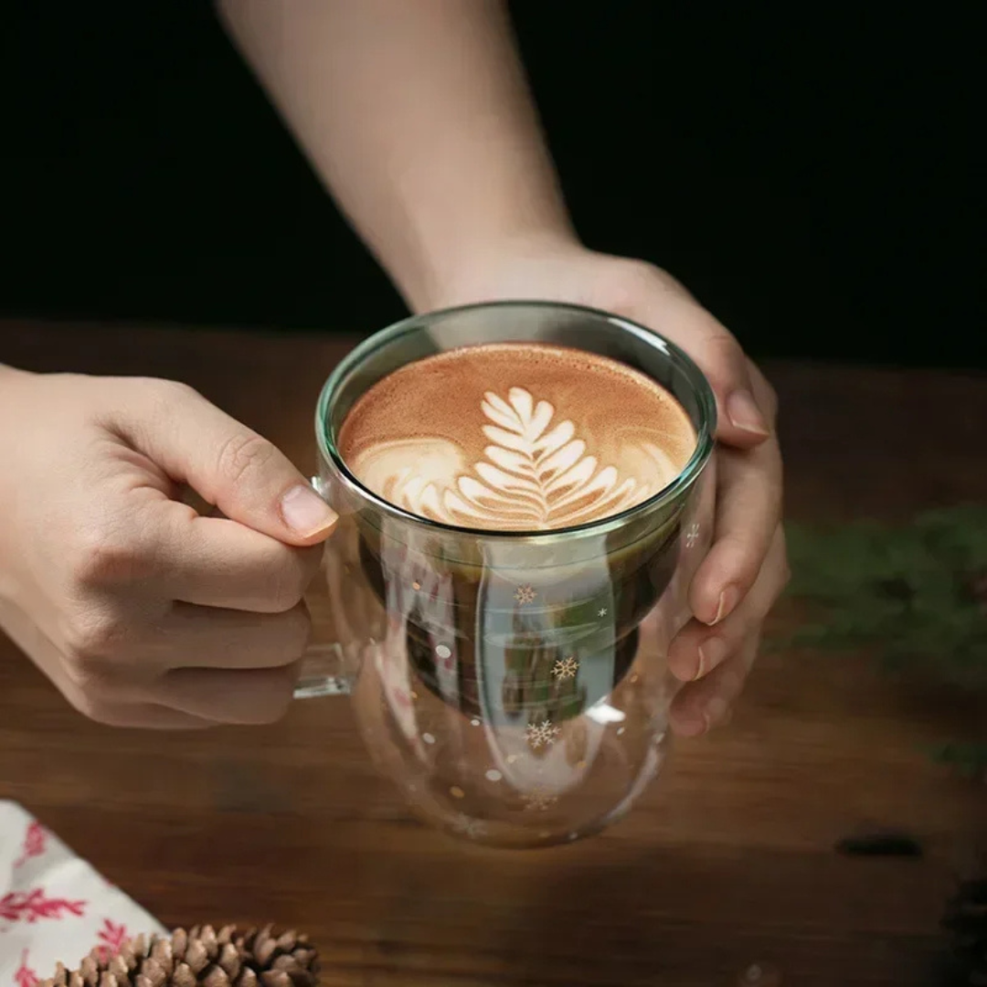 FrostyTree Double-Wall Christmas Mug