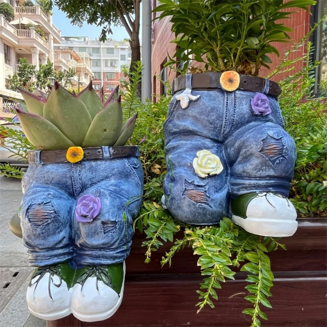 Denim Chic Garden Planter