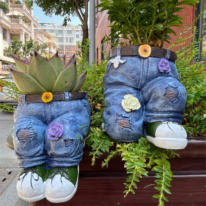 Denim Chic Garden Planter