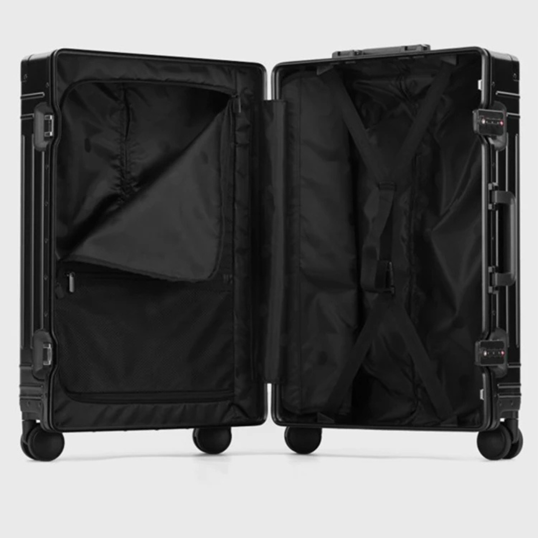 SwiftGlide Aluminum Carry-On Suitcase
