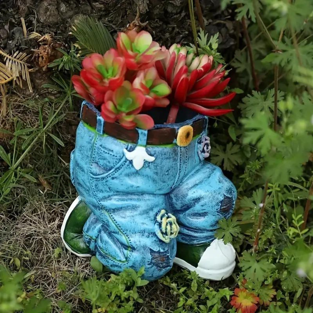 Denim Chic Garden Planter