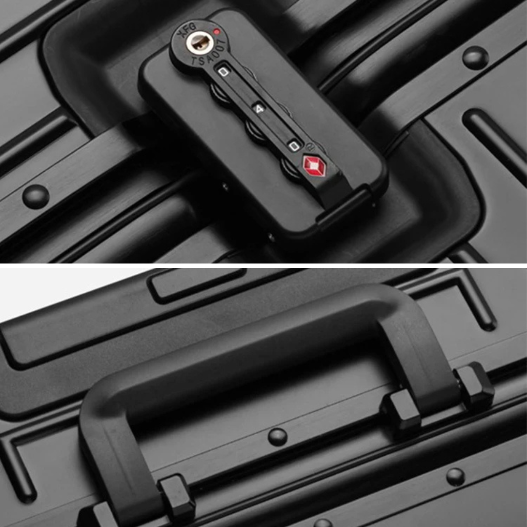 SwiftGlide Aluminum Carry-On Suitcase