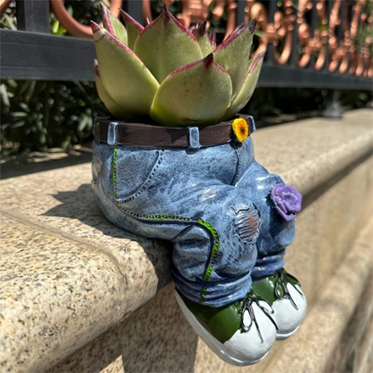 Denim Chic Garden Planter