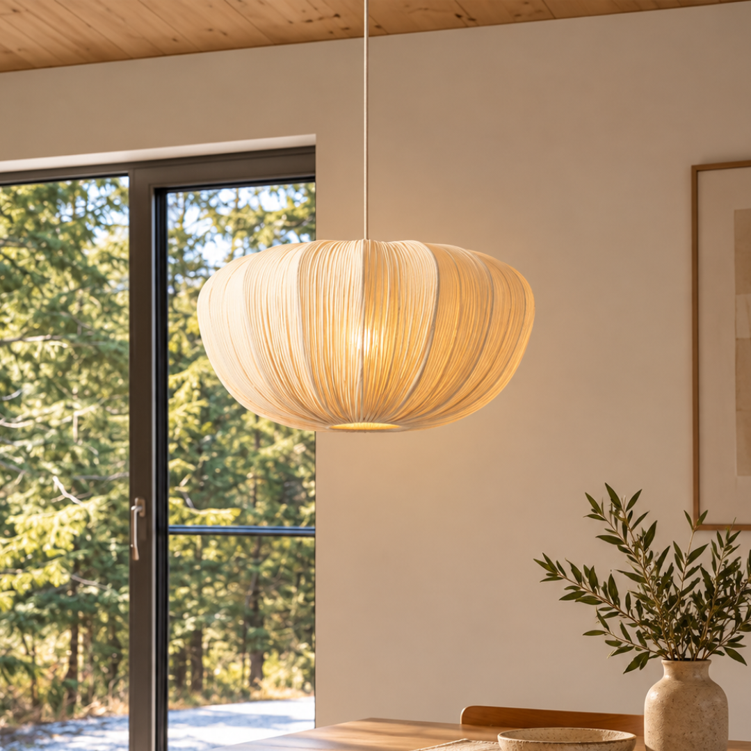 Lumea Pleated Fabric Pendant Light