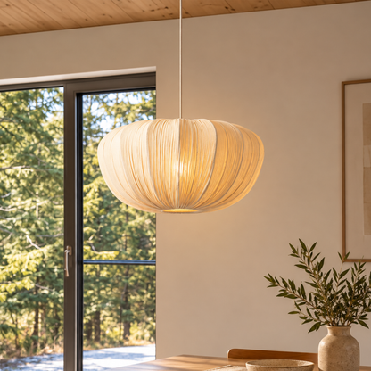 Lumea Pleated Fabric Pendant Light