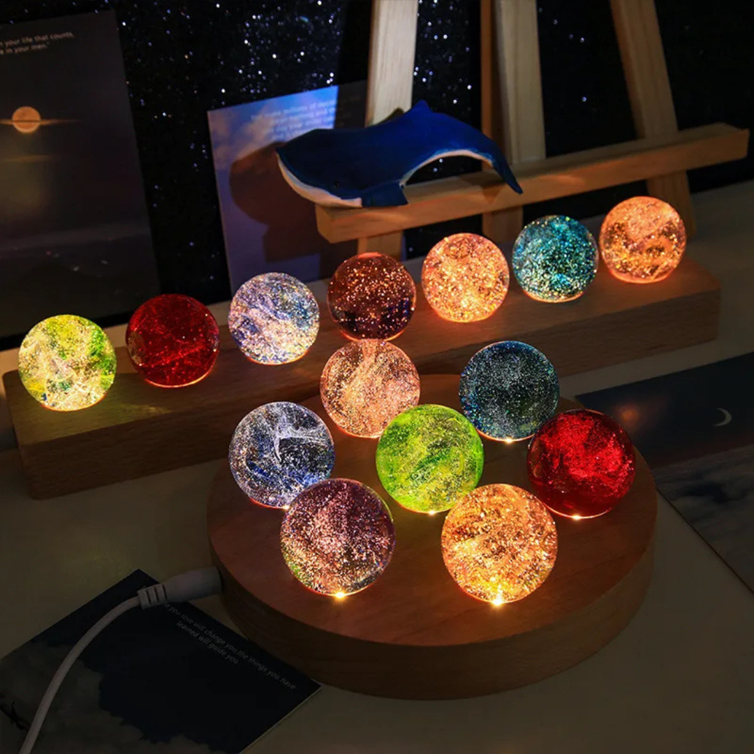 CosmicGlow Crystal Lamp