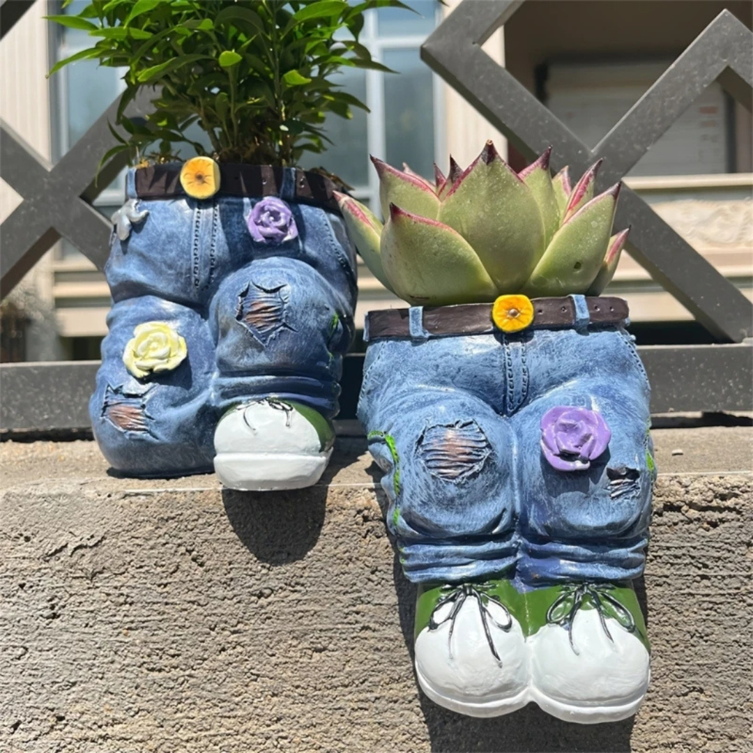 Denim Chic Garden Planter