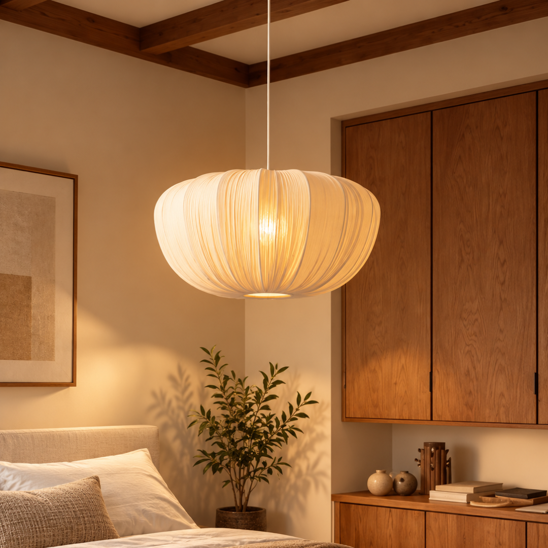Lumea Pleated Fabric Pendant Light