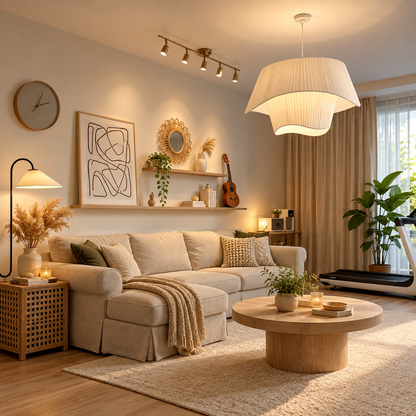 Lumea Wave Fabric Pendant Light