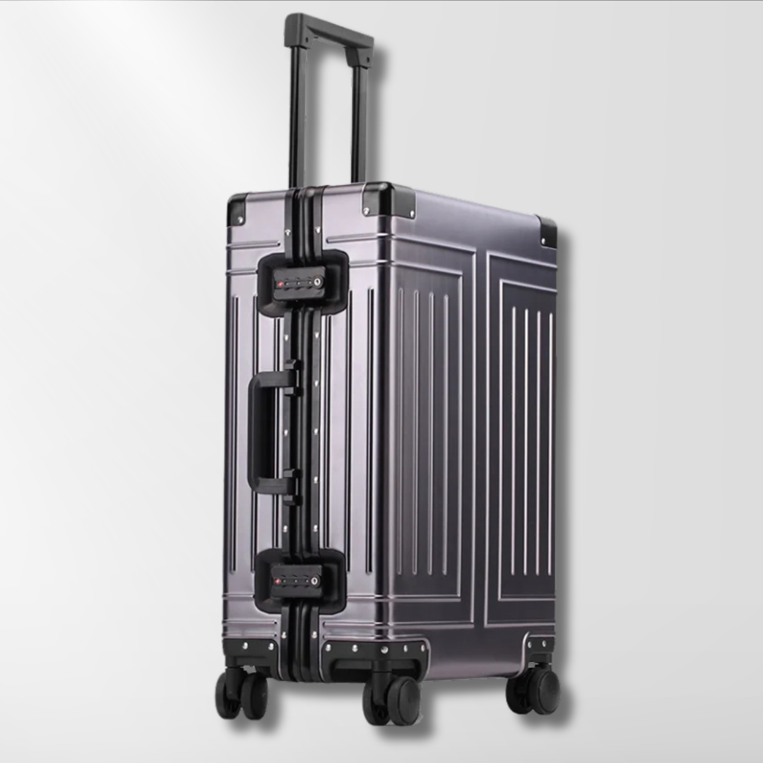 SwiftGlide Aluminum Carry-On Suitcase