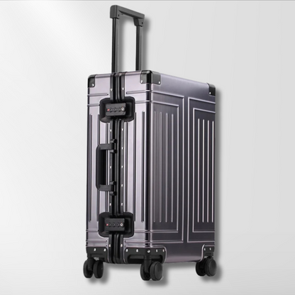 SwiftGlide Aluminum Carry-On Suitcase
