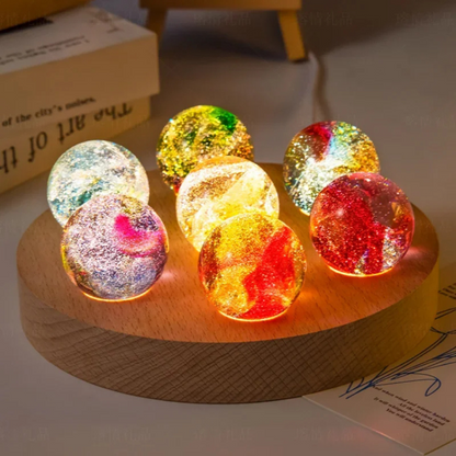 CosmicGlow Crystal Lamp