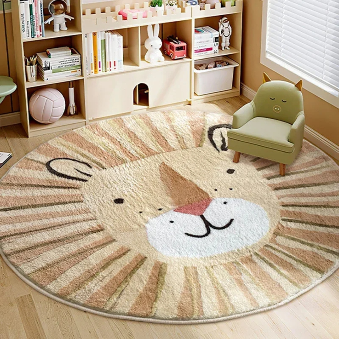 Soft and Fluffy Animal Rugs for Kids – Cozy Round Bedroom & Playroom ...
