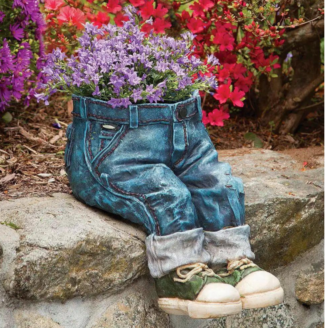 Denim Chic Garden Planter