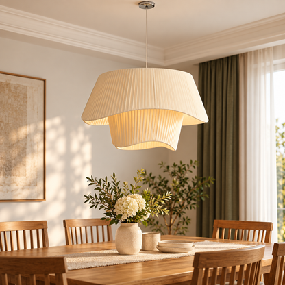Lumea Wave Fabric Pendant Light