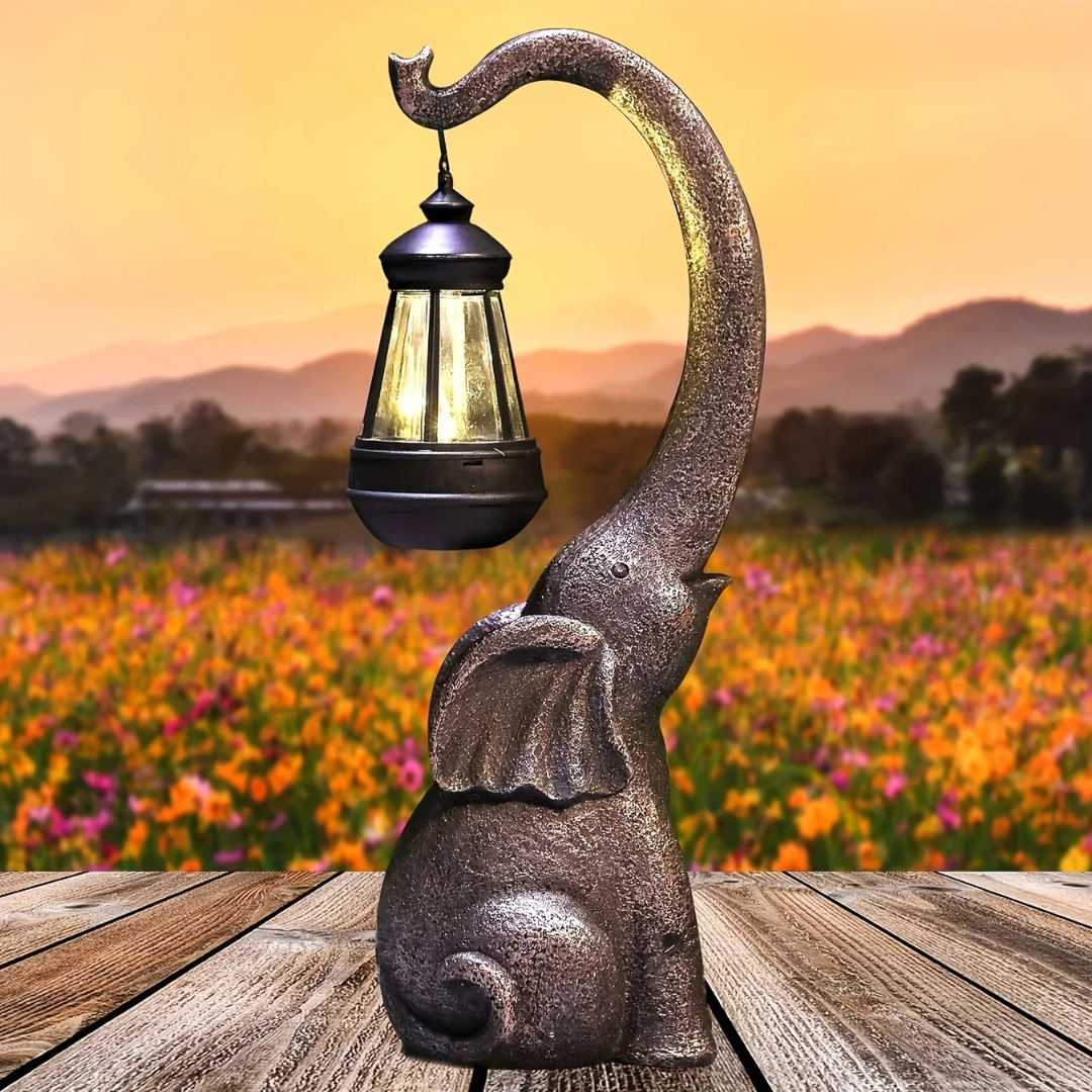 Twilight Glow Elephant Solar Lamp