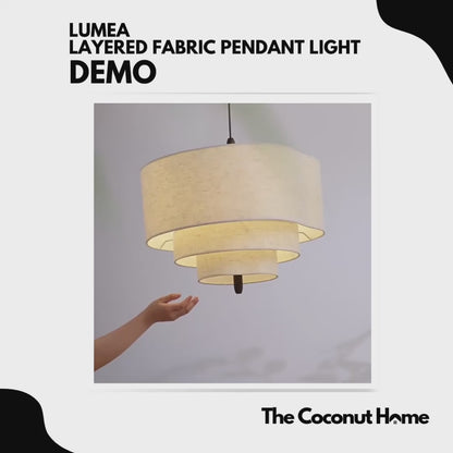 Lumea Layered Fabric Pendant Light