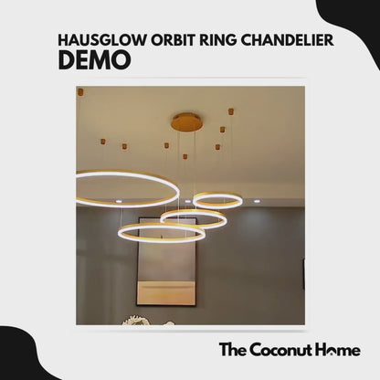 HausGlow Orbit Ring Chandelier