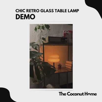 Chic Retro Glass Table Lamp